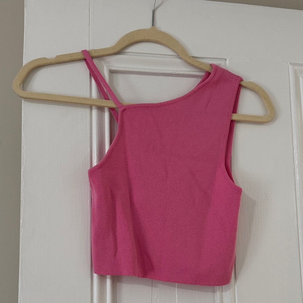 Zara Pink Asymmetrical Tank Top